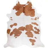 FRAAI Peau de vache | Bovine Marron/Blanc | 155x190cm | Blanc | Polyester | Forme libre