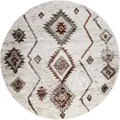 FRAAI Tapis berbère rond | Blend Aztec Terracotta | Ø 100cm | Terracotta | Rond | Tapis