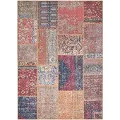 FRAAI Tapis patchwork | Moods Rustique No. 16 | 115x170cm | Rouge | Rectangulaire | Tapis