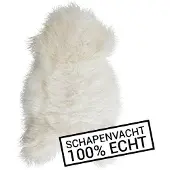 FRAAI Peau de mouton blanche 90 cm | Tapis | 60x90cm | Blanc | Laine |