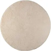 NATURL. Tapis rond doux | Teddy Crème | Ø 80cm | Crème | Rond | Tapis