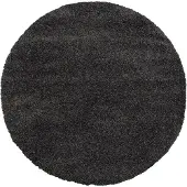 Studio Clarice Tapis rond à poils longs | Yves Anthracite | Ø 160cm | Anthracite | Rond | Tapis