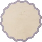FRAAI Tapis Rond Lavable – Hazy Lilas/Crème | Ø 120cm | Beige | Rond | Tapis
