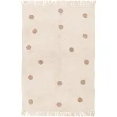 Little Olly Tapis pour chambre d’enfant – Lou Dots Taupe | 80x150cm | Taupe | Rectangulaire | Tapis enfants