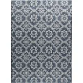 FRAAI Tapis d’extérieur – Rio Flower Bleu | 200x290cm | Bleu | Rectangulaire | Tapis
