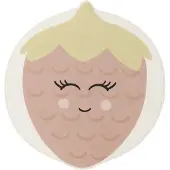 Little Olly Tapis pour enfants lavable – Berry Fraise Rose | Ø 160cm | Rose | Forme libre | Tapis enfants