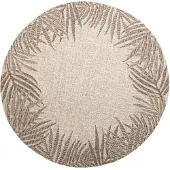 De Onlinewinkelier b.v. Volero - Tapis d'extérieur rond - Tiga Edge Taupe - Ø 160cm