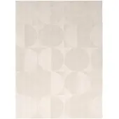 Studio Clarice Tapis en laine | Giselle Circles Crème | 160x230cm | Crème | Rectangulaire | Tapis