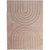 FRAAI Tapis doux à poils longs | Carvy Arches Taupe | 80x150cm | Taupe | Rectangulaire | Tapis