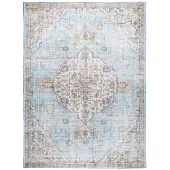 FRAAI Tapis oriental | Leyla Medallion Bleu Clair | 230x330cm | Bleu | Polyester | Rectangulaire