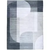 FRAAI Tapis d'extérieur abstrait | Groovy Shapes Vert | 80x150cm | Bleu | Rectangulaire | Tapis d'extérieur