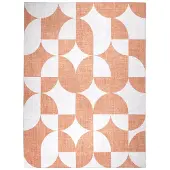 FRAAI Tapis d'extérieur abstrait | Groovy Tiles Terracotta | 160x230cm | Terracotta | Rectangulaire | Tapis d'extérieur