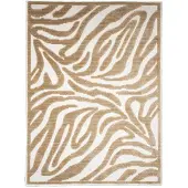 FRAAI Tapis lavable | Dunya Zebra Beige/Blanc | 160x230cm | Beige | Rectangulaire | Tapis