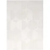 Studio Clarice Tapis en laine | Giselle Circles Blanc | 200x290cm | Blanc | Rectangulaire | Tapis