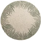 FRAAI Tapis d'extérieur rond | Tiga Edge Vert | Ø 120cm | Vert | Polypropylène | Rond