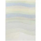 FRAAI Tapis géométrique – Swing Waves Bleu/Vert | 120x170cm | Bleu | Rectangulaire | Tapis