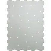 Little Olly Tapis lavable | Cloudy Dots Menthe | 140x200cm | Vert | Polyester | Ondulé