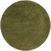 NATURL. Tapis rond à poils longs – Wish Vert | Ø 80cm | Vert | Rond | Tapis