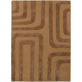 Studio Clarice Tapis en laine – Judith Lines Marron | 160x230cm | Marron | Rectangulaire | Tapis