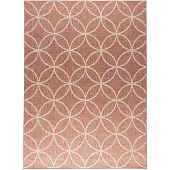 FRAAI Tapis d’extérieur géométrique – Faro Ripple Rose | 140x200cm | Rose | Rectangulaire | Tapis