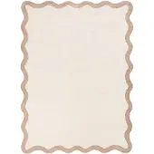 FRAAI Tapis lavable – Hazy Beige/Crème | 80x150cm | Beige | Coton | Ondulé