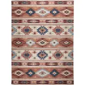 FRAAI Tapis d'extérieur kilim | Lira Maya | 80x150cm | Marron | Synthétique | Rectangulaire