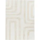 Studio Clarice Volero - Tapis en laine – Judith Lines Crème | Design sculpté luxe - Volero - 140x200cm