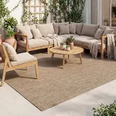 FRAAI Tapis d'extérieur | Malta Melange Naturel | 80x150cm | Crème | Rectangulaire | Tapis d'extérieur