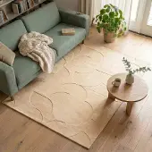 FRAAI Tapis scandinave | Charm Circles Beige | 140x200cm | Beige | Rectangulaire | Tapis