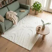 FRAAI Tapis scandinave | Charm Shapes Blanc | 120x170cm | Blanc | Rectangulaire | Tapis