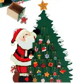 Spiel Werk Calendrier de l'Avent en Bois Réutilisable 'Père Noël'