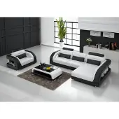 AEA Ledersofa Couch Wohnlandschaft Ecksofa + Sessel Garnitur Design Sofa mit USB