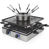 Princess Appareil à raclette et fondue, 31 x 31 cm, 1 700 W, 1,3 L