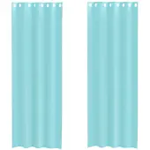 vidaXL Voile Rideaux avec oeillets 2 pcs. Turquoise