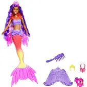 Barbie "Sirène Power" Poupée de Brooklyn (cheveux violets) avec accessoires