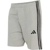 Adidas Pantalon de sport 'Essentials 3-Stripes French Terry' gris chiné / noir