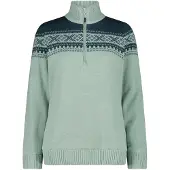 CMP Pull 1/2 zip en maille femme