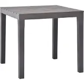 vidaXL Table de jardin en plastique "Poley" de couleur moka. Dimensions (L/l/H) 78x78x72 cm