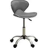 vidaXL Chaise de bureau "Alpen" en similicuir gris. Dimensions (L/H/P) 46x83x48 cm