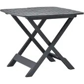 vidaXL Table de jardin "Preußlitz" en plastique anthracite. Dimensions (L/H/P) 79x70x72 cm