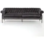 AEA Canapé Chesterfield Coussin Tissu Cuir Canapé Garniture 5 places