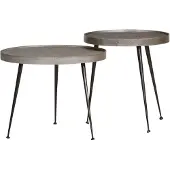 vidaXL Table basse 2 pièces argenté Bois composite