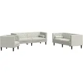 vidaXL Ensemble de 3 canapés Chesterfield avec traversins Crème Velours