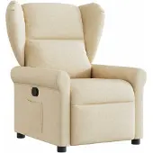 vidaXL Fauteuil relax Tissu Crème