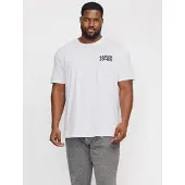 Jack & Jones Plus T-Shirt 'JJECorp' noir / blanc