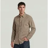 G-Star Chemise Panelled Pocket Regular - Brun - Hommes