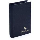 INF Étui de passeport mince de luxe Black
