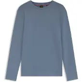 BOSS T-shirt en coton stretch à manches longues et logo imprimé