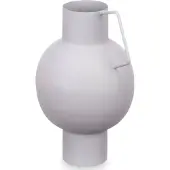 Giftdeco vase en acier convexe gris pastel