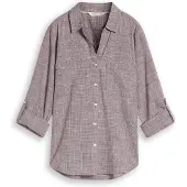 Tom Tailor Chemisier bordeaux / blanc